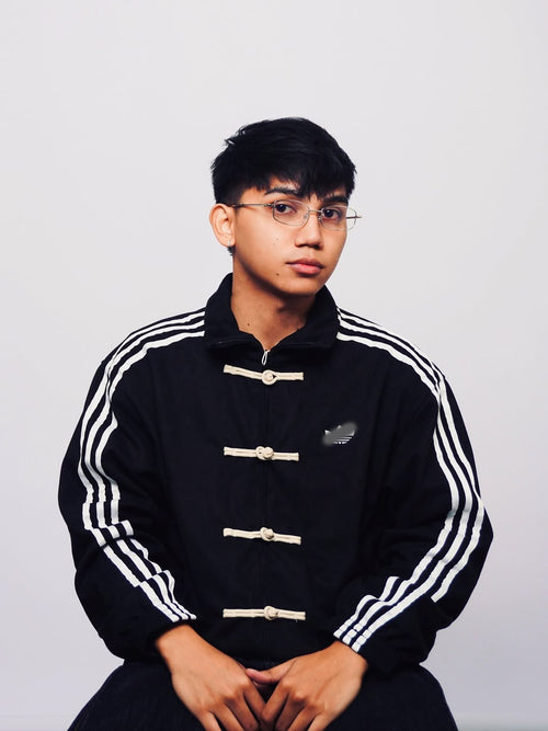 Black Adidas Chinese New Year Tang jacket with traditional toggle buttons - Streetbred India
