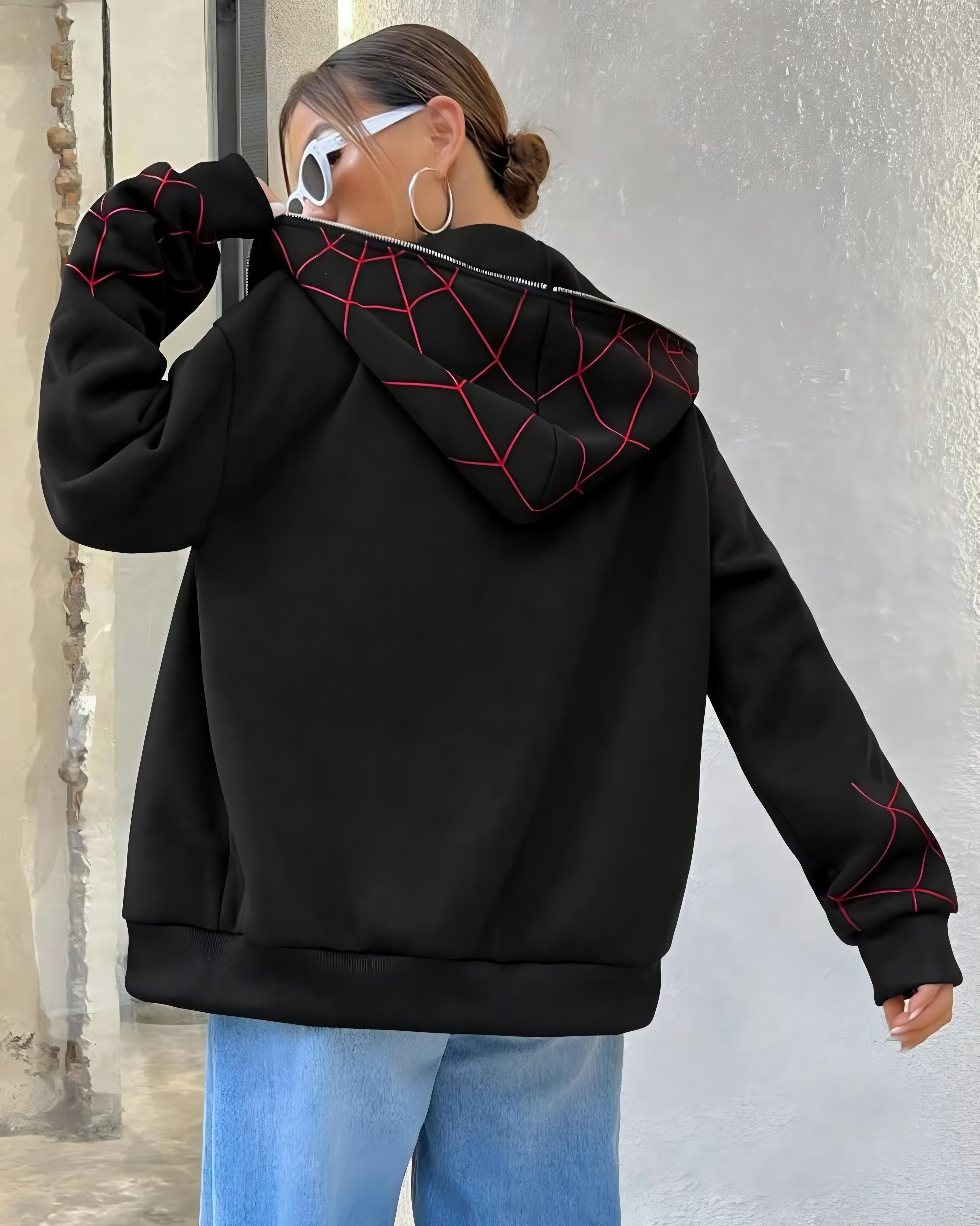 Black Spiderman Full Zip Up Hoodie – Streetwear Edition