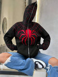 Black Spiderman Full Zip Up Hoodie – Streetwear Edition