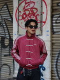 Burgundy Adidas Chinese New Year Tang jacket streetwear - premium quality available at Streetbred