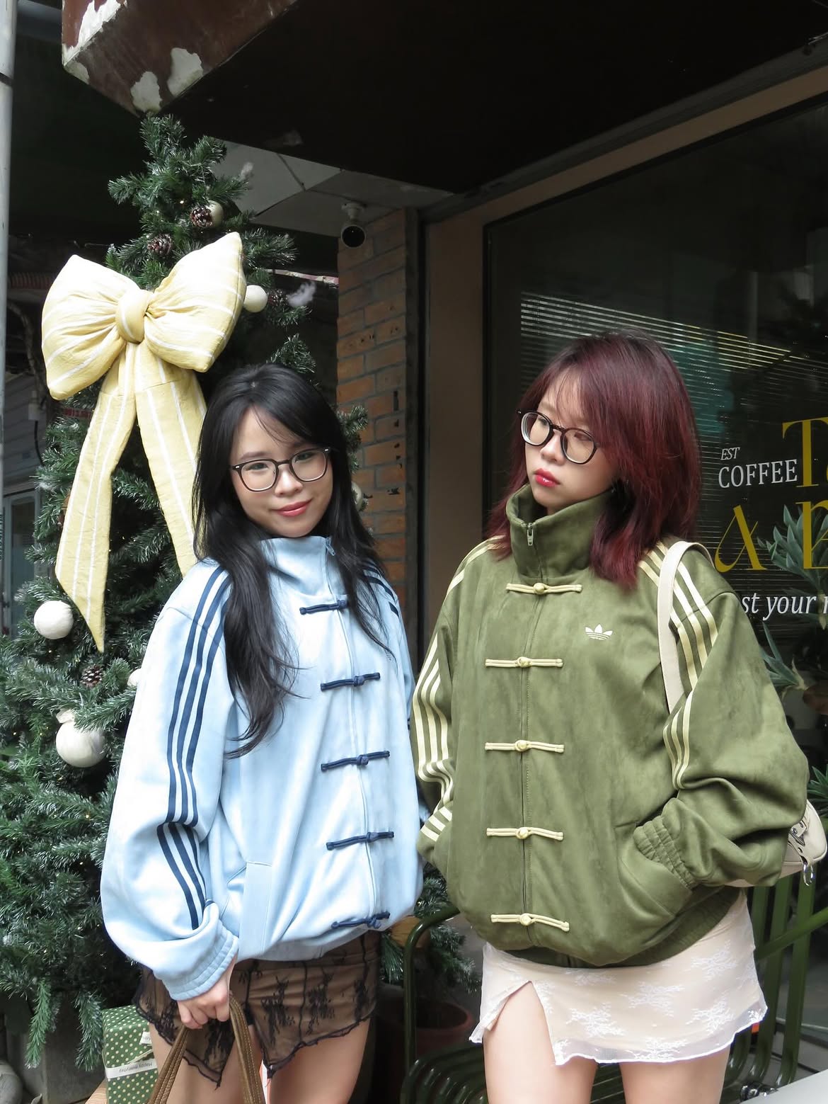 Adidas CNY Jacket Twin Pack – Olive Green & Sky Blue Suede Bundle