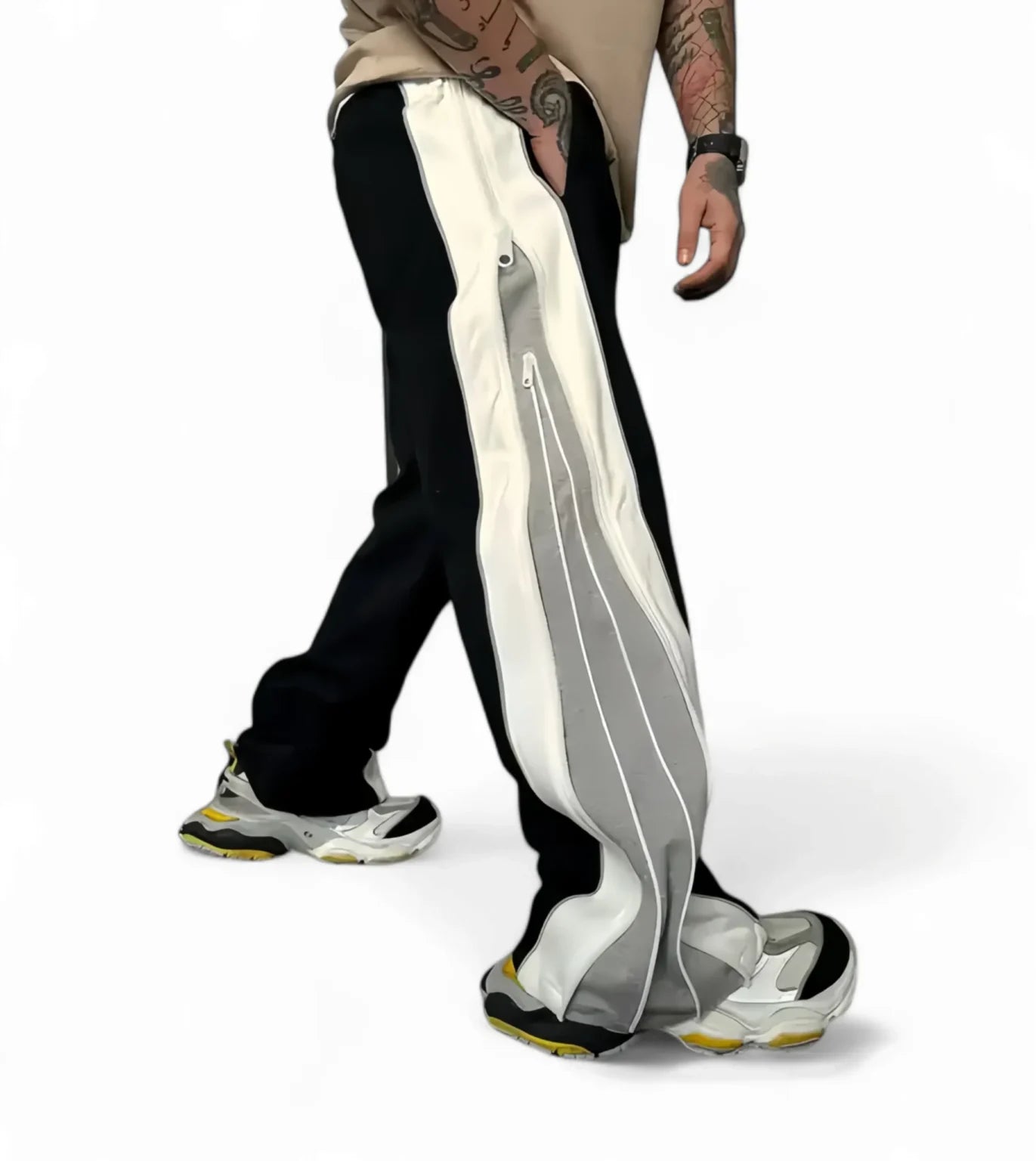 Unisex Double Zip Track Pants – Streetwear Essentials