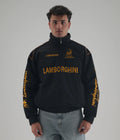 Lamborghini Vintage F1 Racing Jacket Front View with Orange Embroidery
