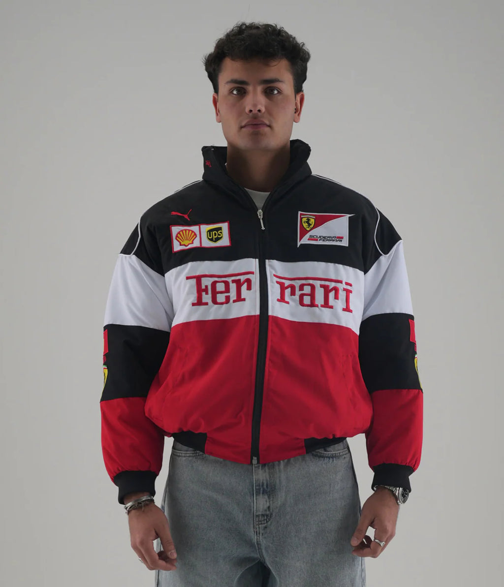 Ferrari F1 Embroidered Jacket – Premium Racing Streetwear | Streetbred