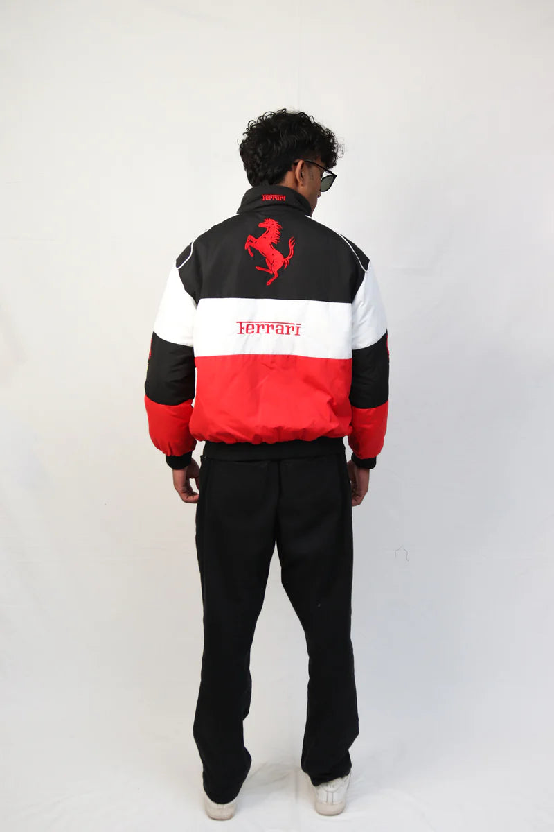 Vintage F1 Jacket Ferrari Driver #1 Edition Sleeve Patch Detail
