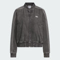 Flat lay of the vintage dark grey Denim CNY Jacket from Streetbred