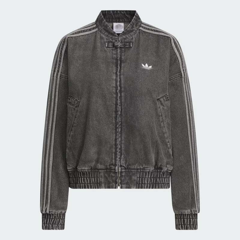 Vintage Washed Denim CNY Jacket - Oversized Unisex Streetwear